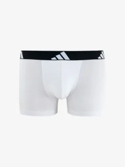 adidas Black/White Active Flex Cotton Trunks 3 pack