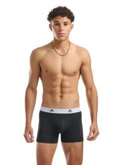 adidas Black/White Active Flex Cotton 3 Pack Boxers 5inch