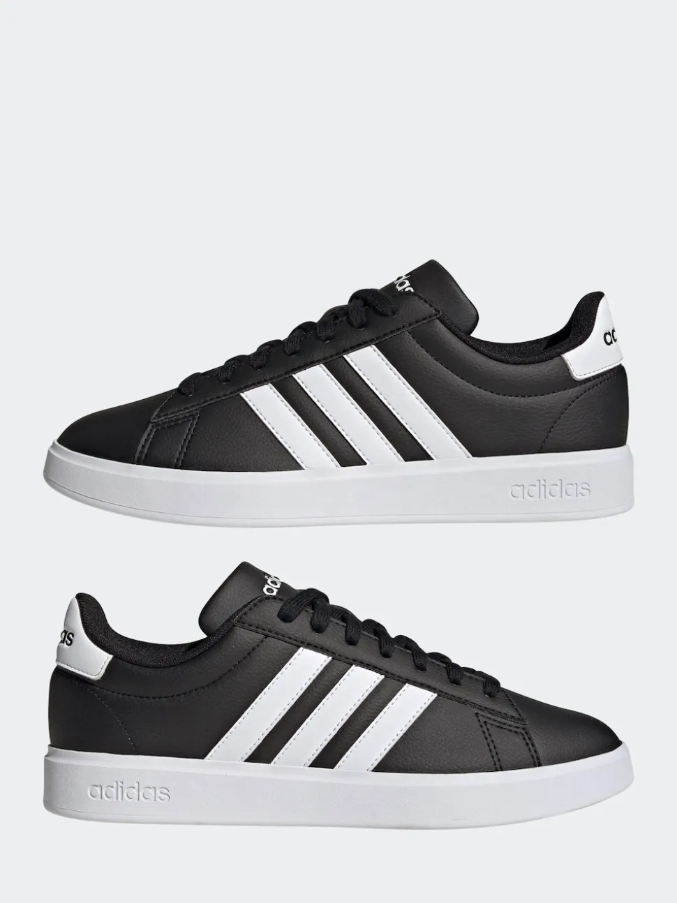 adidas Black/White Grand Court 2.0 Trainers