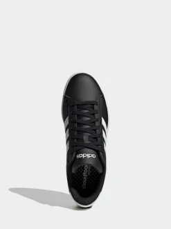 adidas Black/White Grand Court 2.0 Trainers