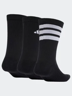 adidas Black/White Logo Socks 3 Pack