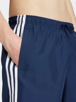 adidas Blue Adicolor 3-Stripes 8-Inch Swim Shorts
