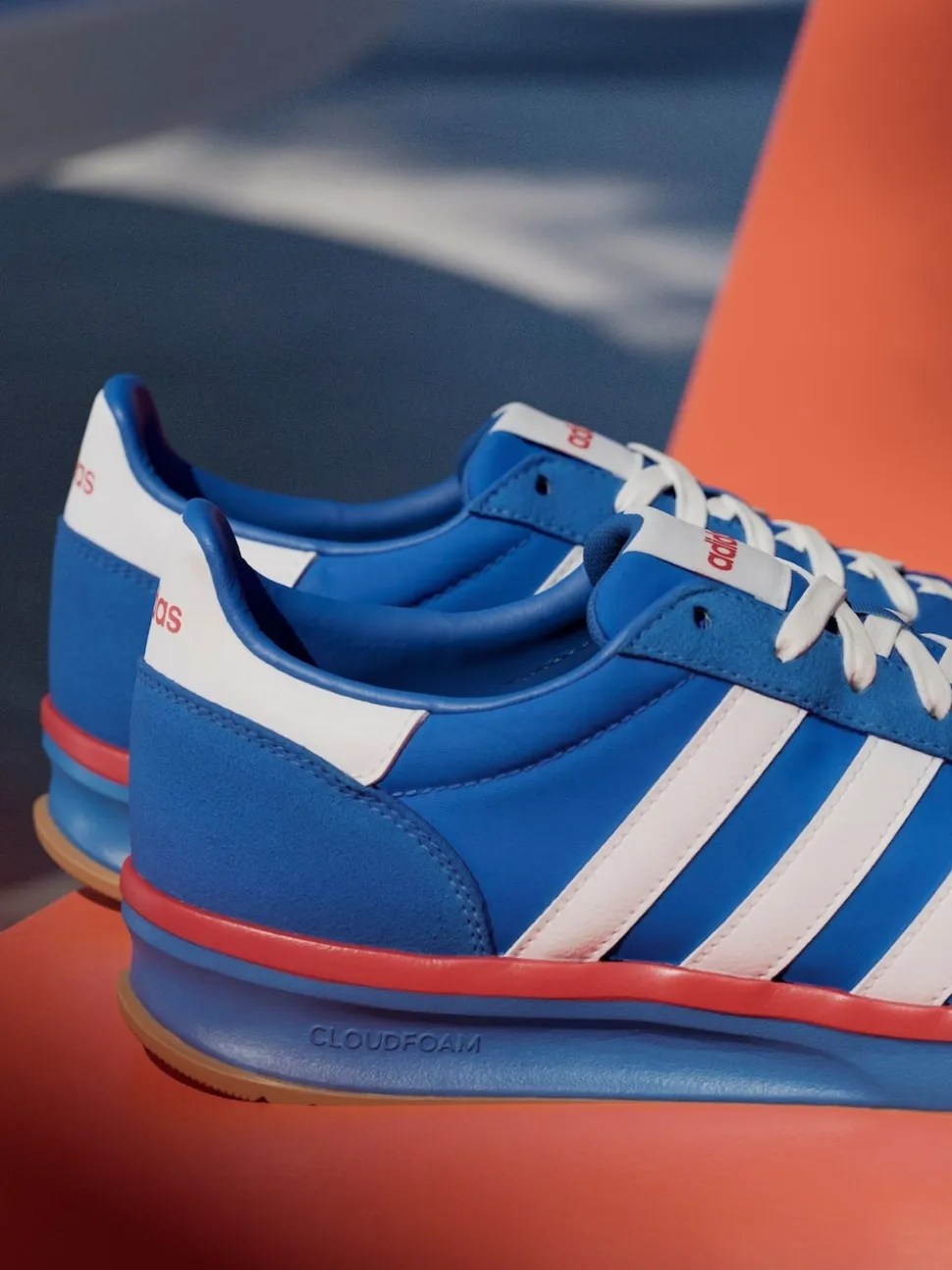 adidas Blue Chrome Run 72s Trainers