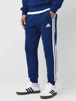 adidas Blue Essentials 3-Stripes Fleece Joggers