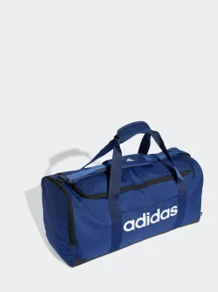 adidas Blue Linear Medium Duffel Bag