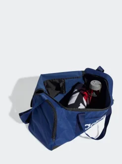 adidas Blue Linear Medium Duffel Bag
