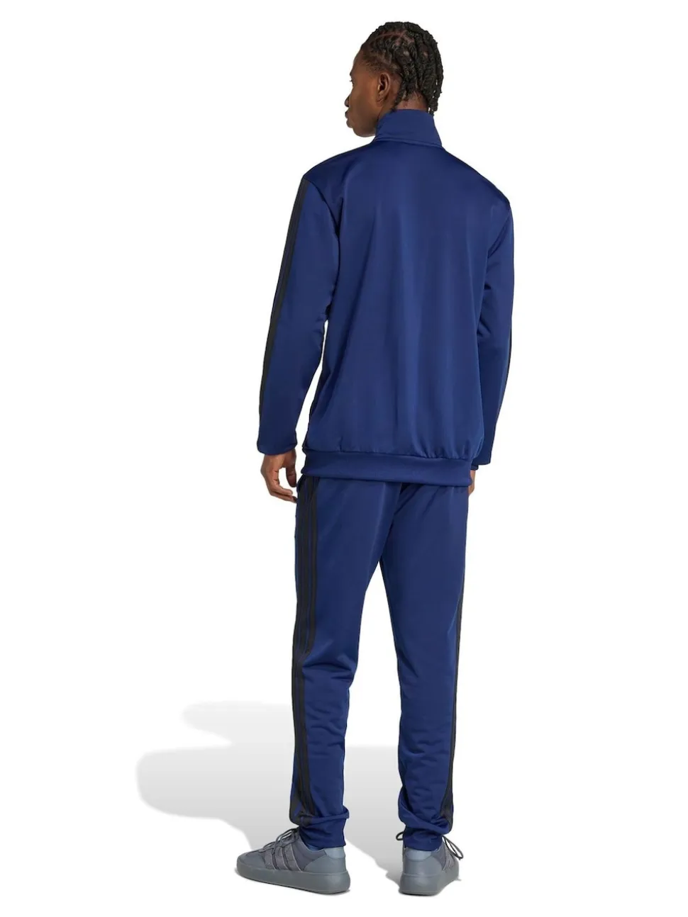 adidas Blue Navy Sportswear Basic 3-Stripes Tricot Tracksuit