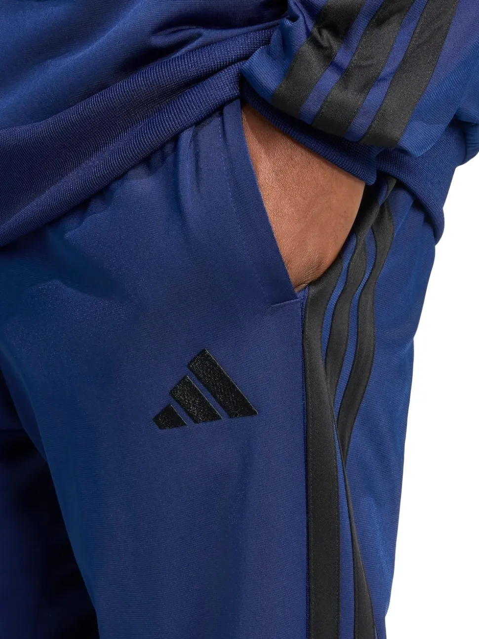 adidas Blue Navy Sportswear Basic 3-Stripes Tricot Tracksuit