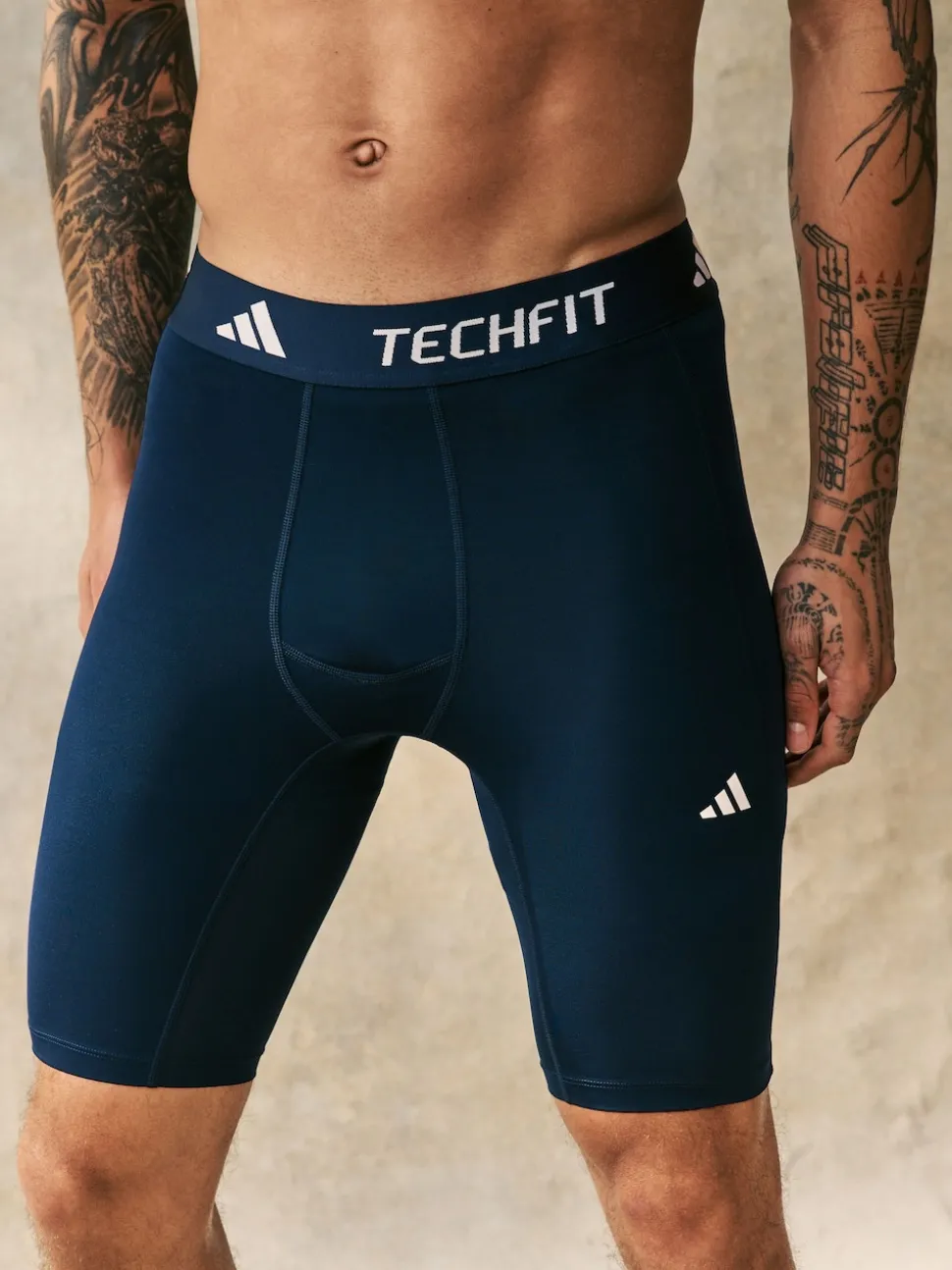 adidas Blue TECHFIT Compression Training Short Tights