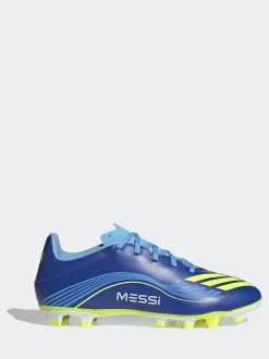 adidas Blue/Yellow Adult F50 Messi Club Firm Ground Boots