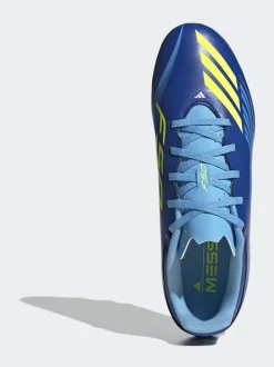 adidas Blue/Yellow Adult F50 Messi Club Firm Ground Boots