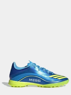 adidas Blue/Yellow Adult F50 Messi League Turf Boots