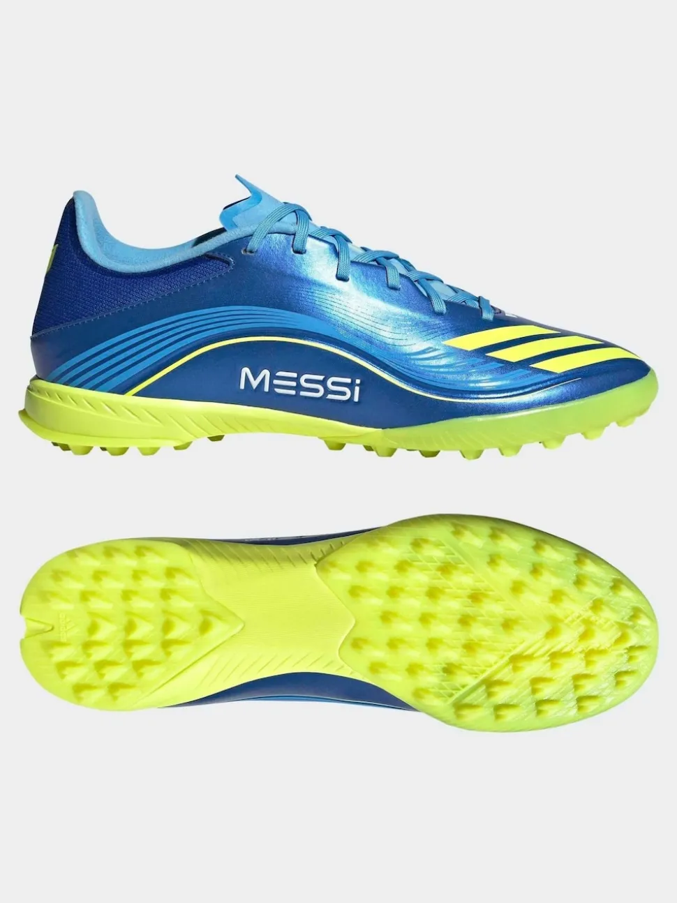 adidas Blue/Yellow Adult F50 Messi League Turf Boots