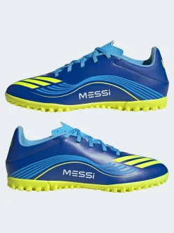 adidas Blue/Yellow Adult F50 Messi Club Turf Boots
