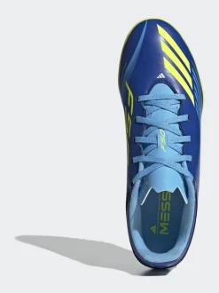 adidas Blue/Yellow Adult F50 Messi Club Turf Boots