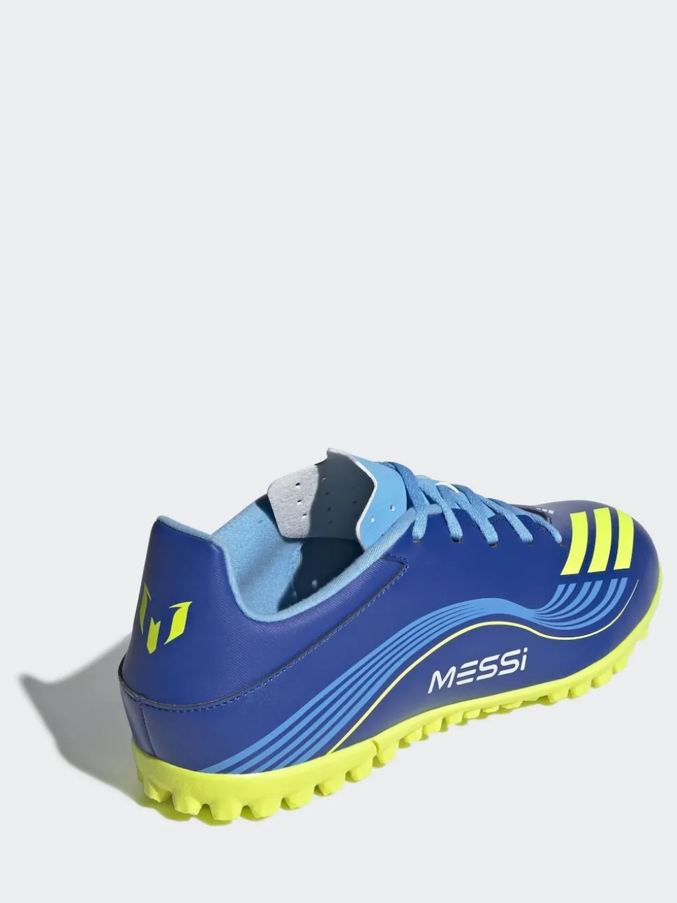 adidas Blue/Yellow Adult F50 Messi Club Turf Boots