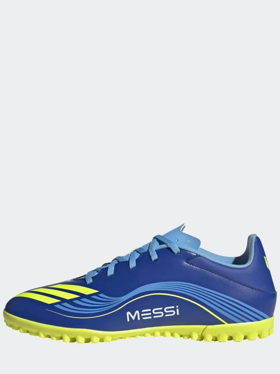 adidas Blue/Yellow Adult F50 Messi Club Turf Boots