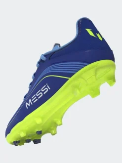 adidas Blue/Yellow Kids F50 Messi League Firm/Multi Ground Boots