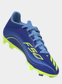 adidas Blue/Yellow Kids F50 Messi League Firm/Multi Ground Boots