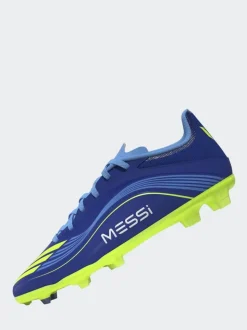 adidas Blue/Yellow Kids F50 Messi League Firm/Multi Ground Boots