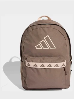 adidas Brown CL Tape Backpack Bag