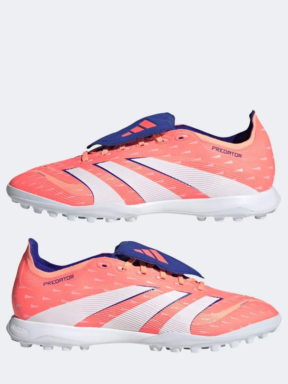 adidas Coral/White Adult Predator League Fold-Over Tongue Turf Boots