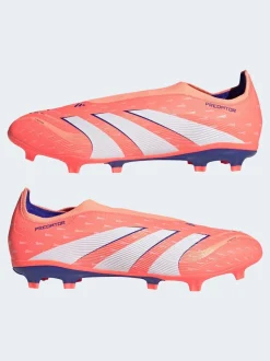 adidas Coral/White Adult Predator League Laceless Firm/Multi Ground Boots