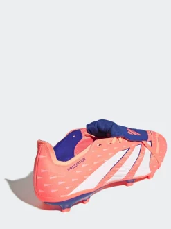 adidas Coral/White Adult Predator League Fold-Over Tongue Firm/Multi Ground Boots