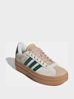 adidas Cream/Green VL Court Bold Trainers