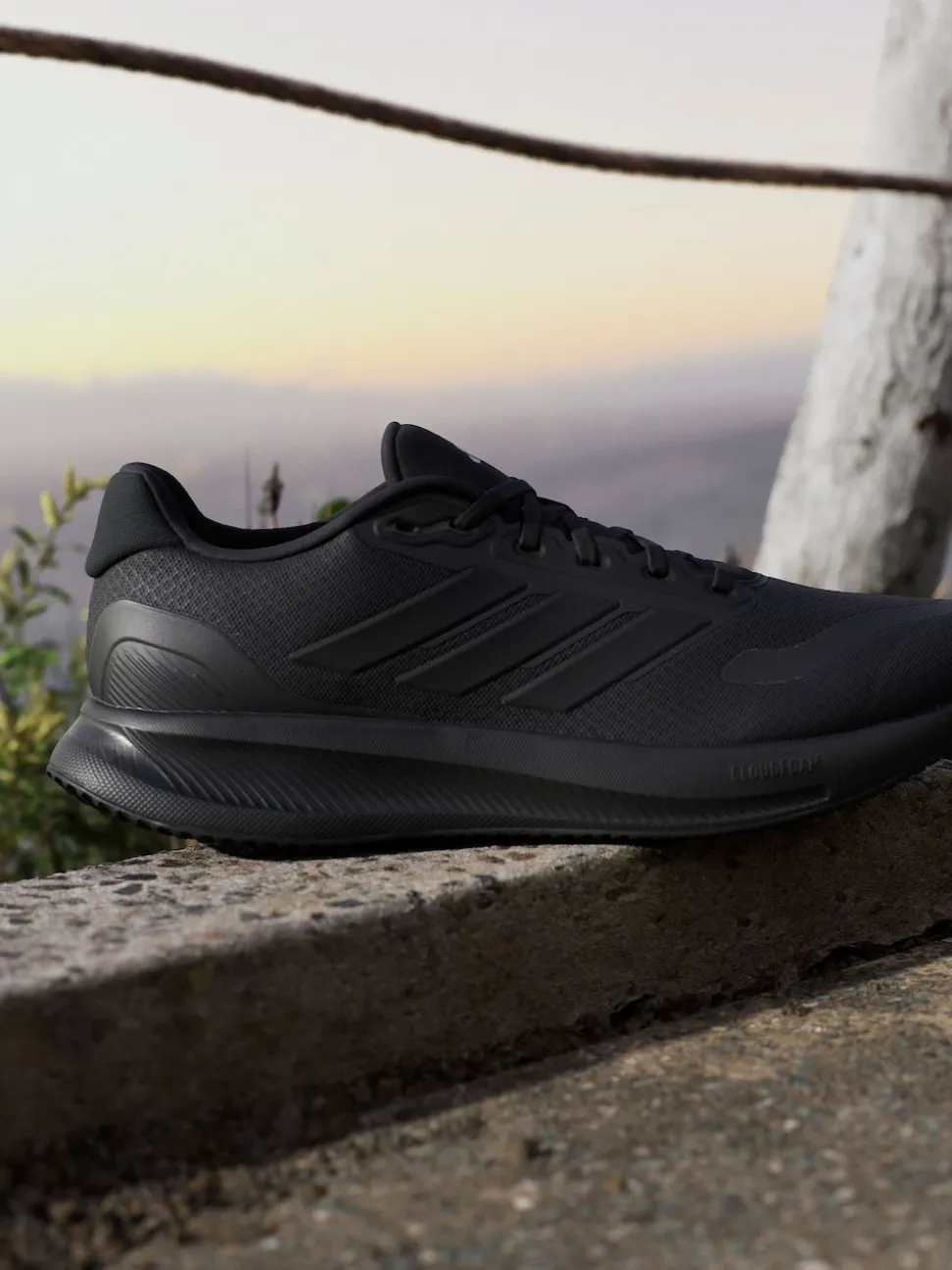 adidas Dark Black Runfalcon 5 Running Trainers