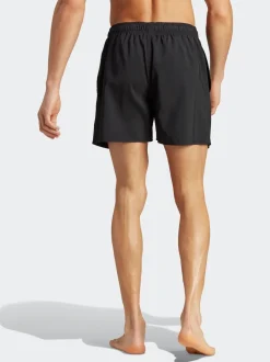 adidas Dark Black Solid CLX Short Length Swim Shorts
