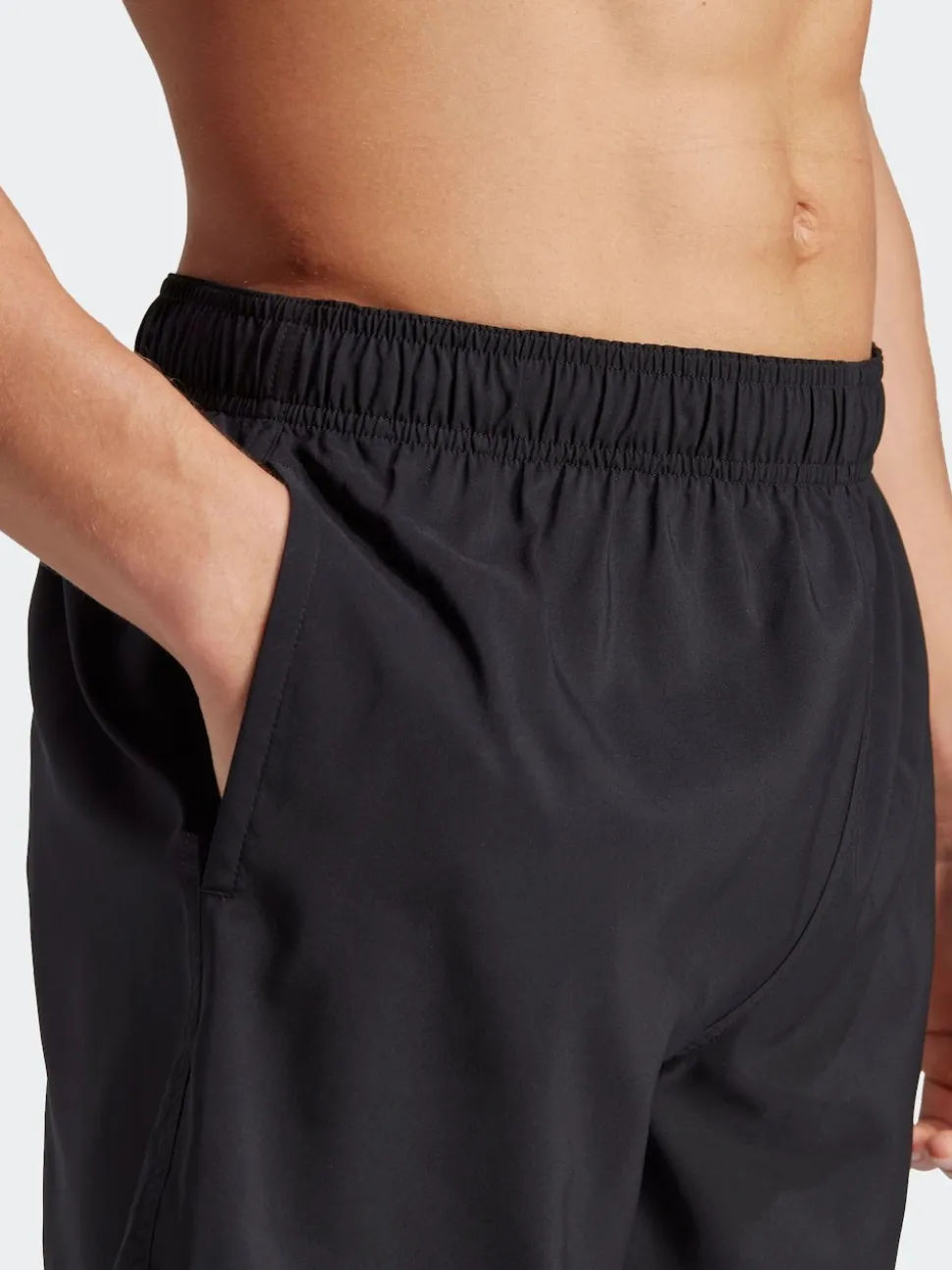 adidas Dark Black Solid CLX Short Length Swim Shorts