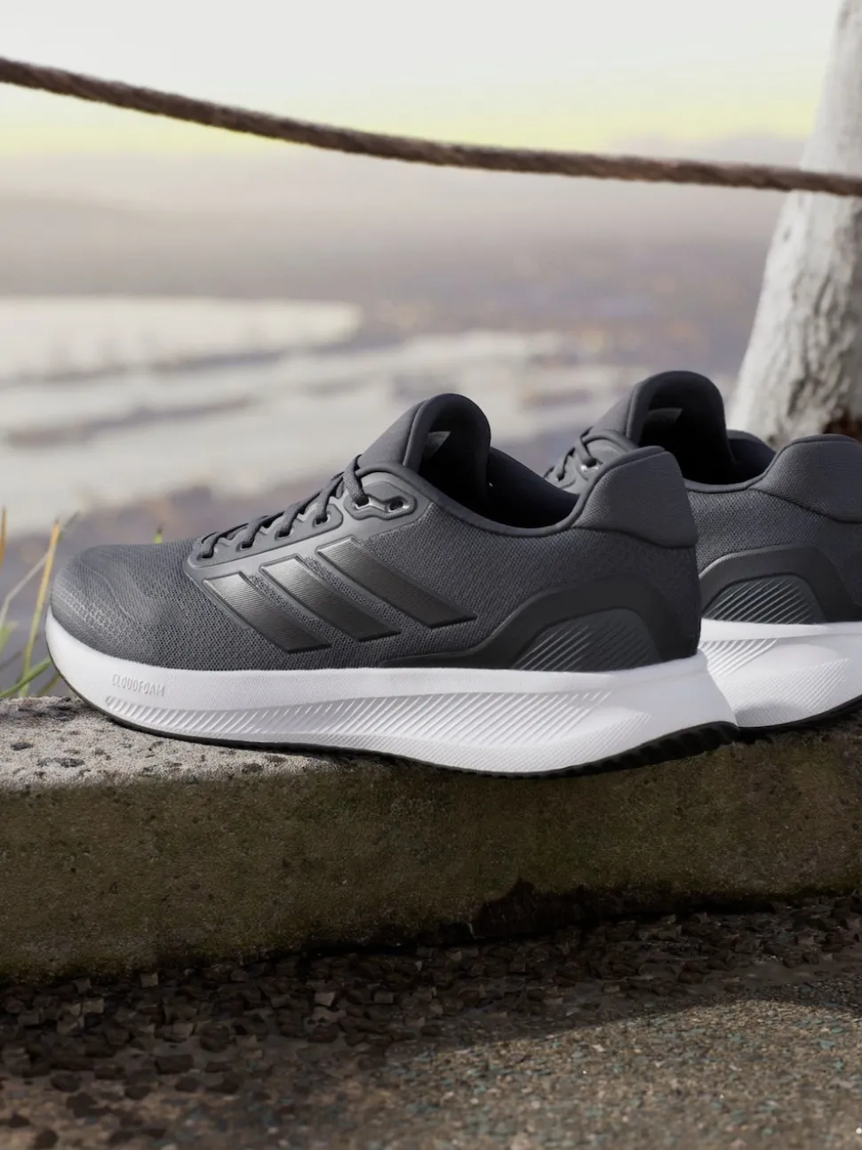 adidas Dark Grey Runfalcon 5 Running Trainers