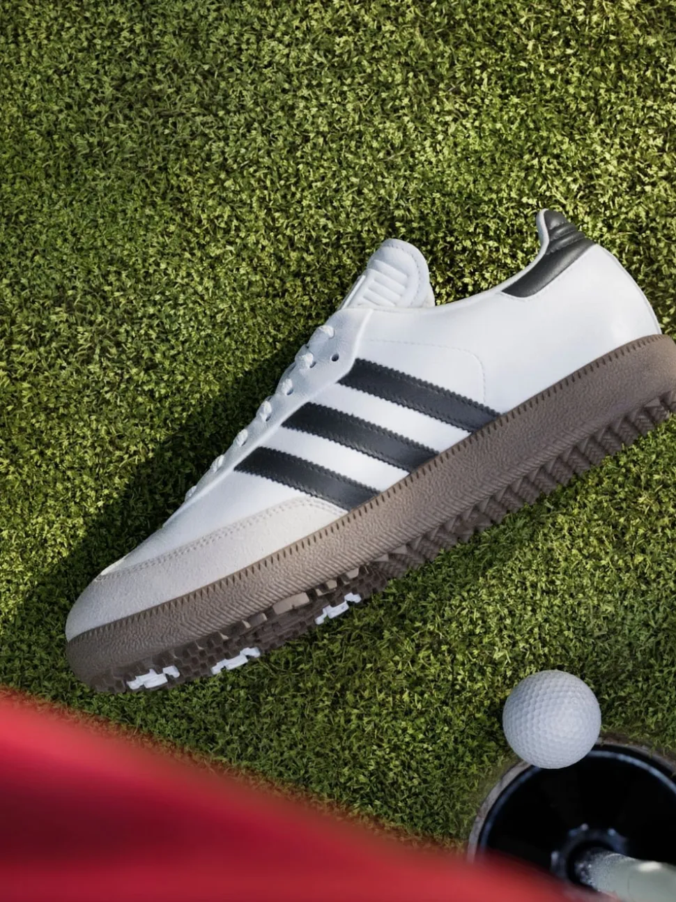 adidas Golf White/Black Samba Spikeless Shoes