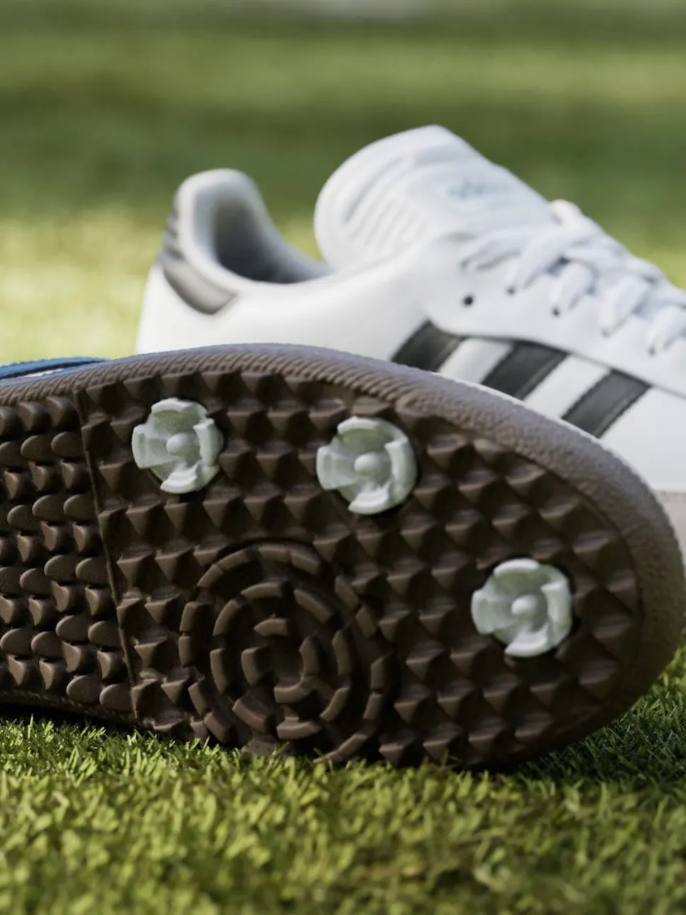 adidas Golf White/Black Samba Spikeless Shoes