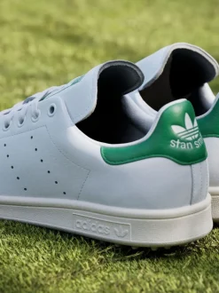 adidas Golf White/Green Stan Smith Spikeless Golf Shoes