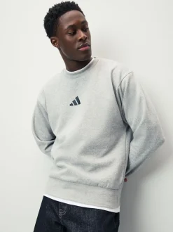 adidas Grey Essentials Feelcozy Fleece Sweatshirt