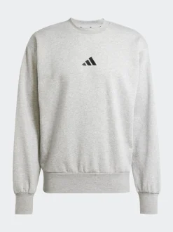adidas Grey Essentials Feelcozy Fleece Sweatshirt