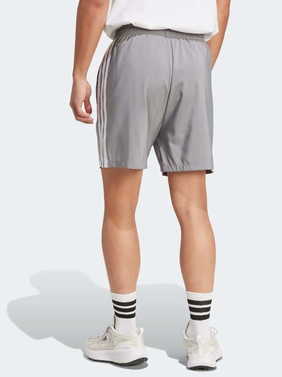 adidas Grey Essentials 3-Stripes Chelsea Shorts
