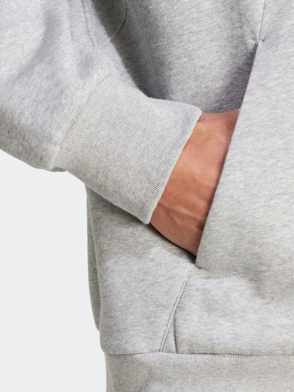 adidas Grey Light ALL SZN Fleece Full-Zip Hoodie