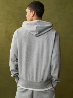 adidas Grey Light Essentials Feelcozy Fleece Hoodie