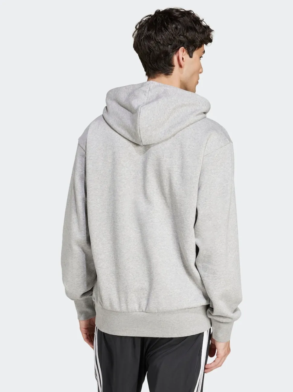 adidas Grey Light Essentials Feelcozy Fleece Hoodie