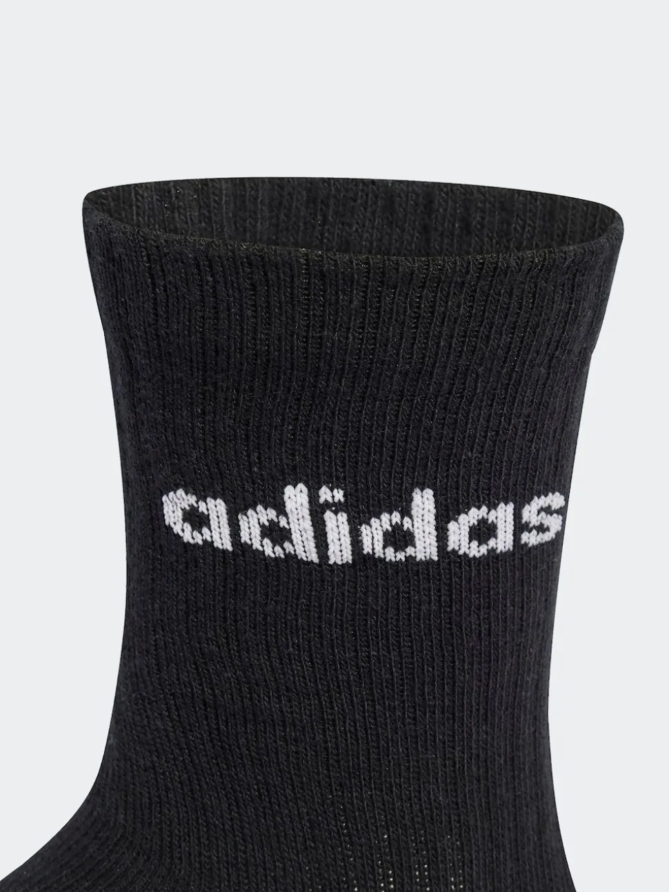 Adidas Grey Linear Crew Socks Cushioned Socks 6 Pack