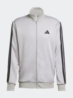 adidas Grey Sportswear 3-Stripes Fleece Tracksuit