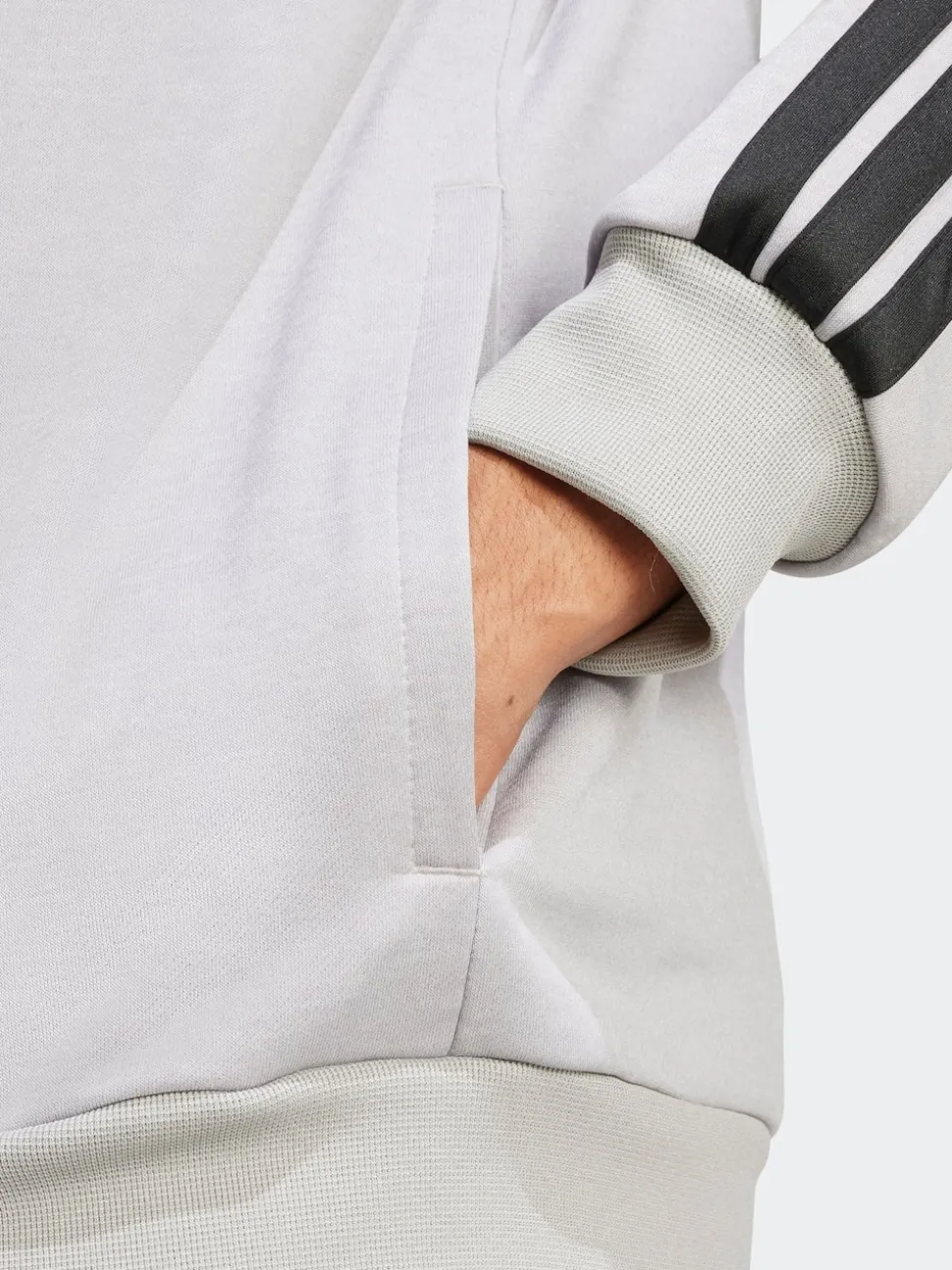 adidas Grey Sportswear 3-Stripes Fleece Tracksuit