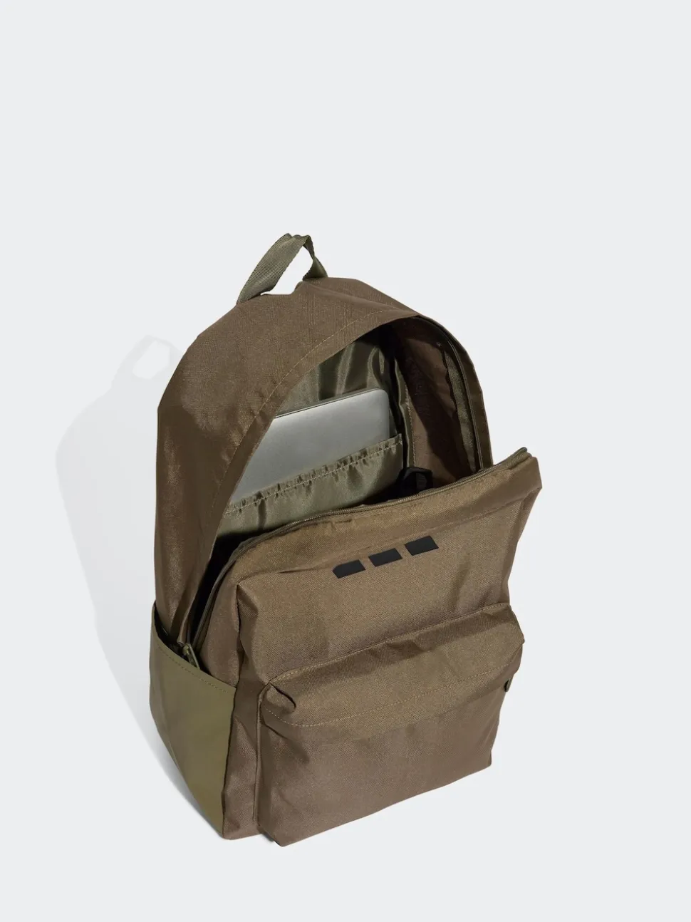 adidas Light Brown Classic 3 Bar Logo Backpack