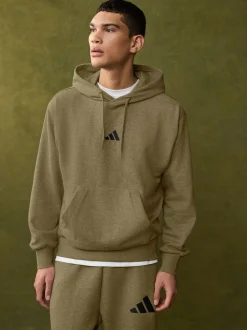 adidas Light Brown Essentials Feelcozy Fleece Hoodie