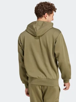 adidas Light Brown Essentials Feelcozy Fleece Hoodie