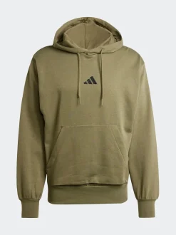 adidas Light Brown Essentials Feelcozy Fleece Hoodie