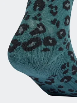 adidas Natural Leopard Print 3 Pack Crew Socks